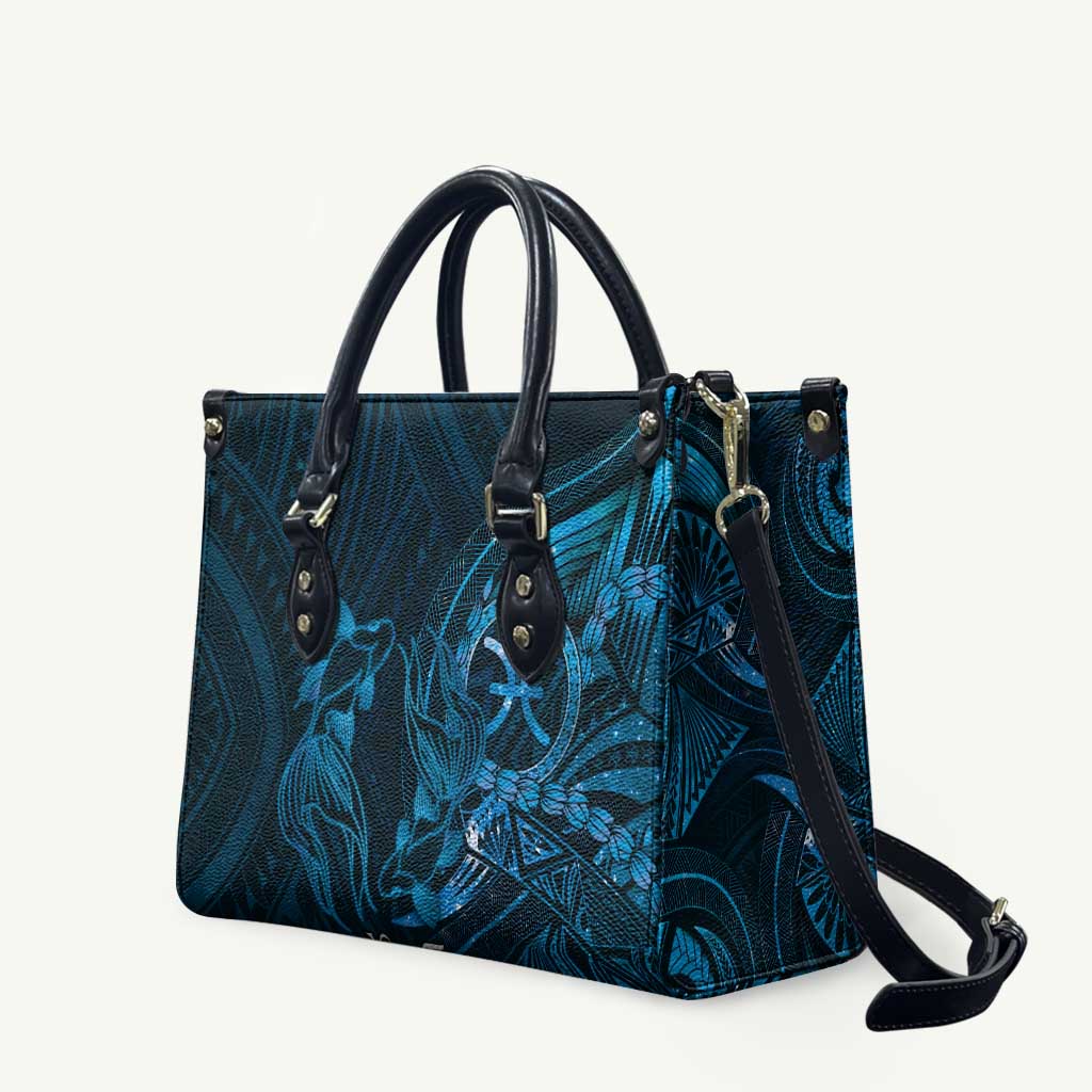 Personalised Polynesia Zodiac Pisces Leather Bag Galaxy Polynesian Pattern Chest Tattoo Style