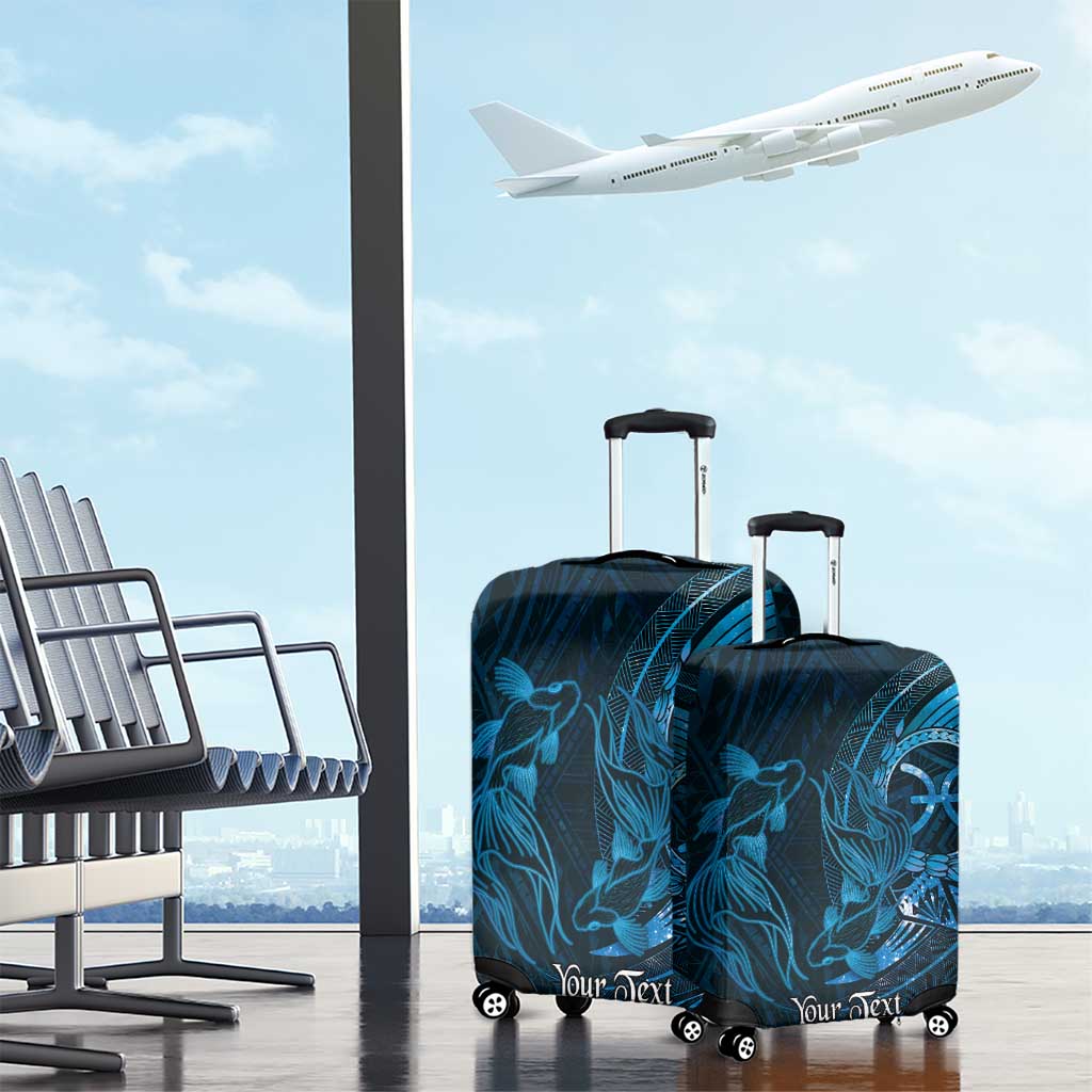 Personalised Polynesia Zodiac Pisces Luggage Cover Galaxy Polynesian Pattern Chest Tattoo Style