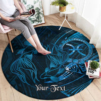 Personalised Polynesia Zodiac Pisces Round Carpet Galaxy Polynesian Pattern Chest Tattoo Style LT14 - Polynesian Pride