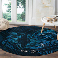 Personalised Polynesia Zodiac Pisces Round Carpet Galaxy Polynesian Pattern Chest Tattoo Style LT14 - Polynesian Pride