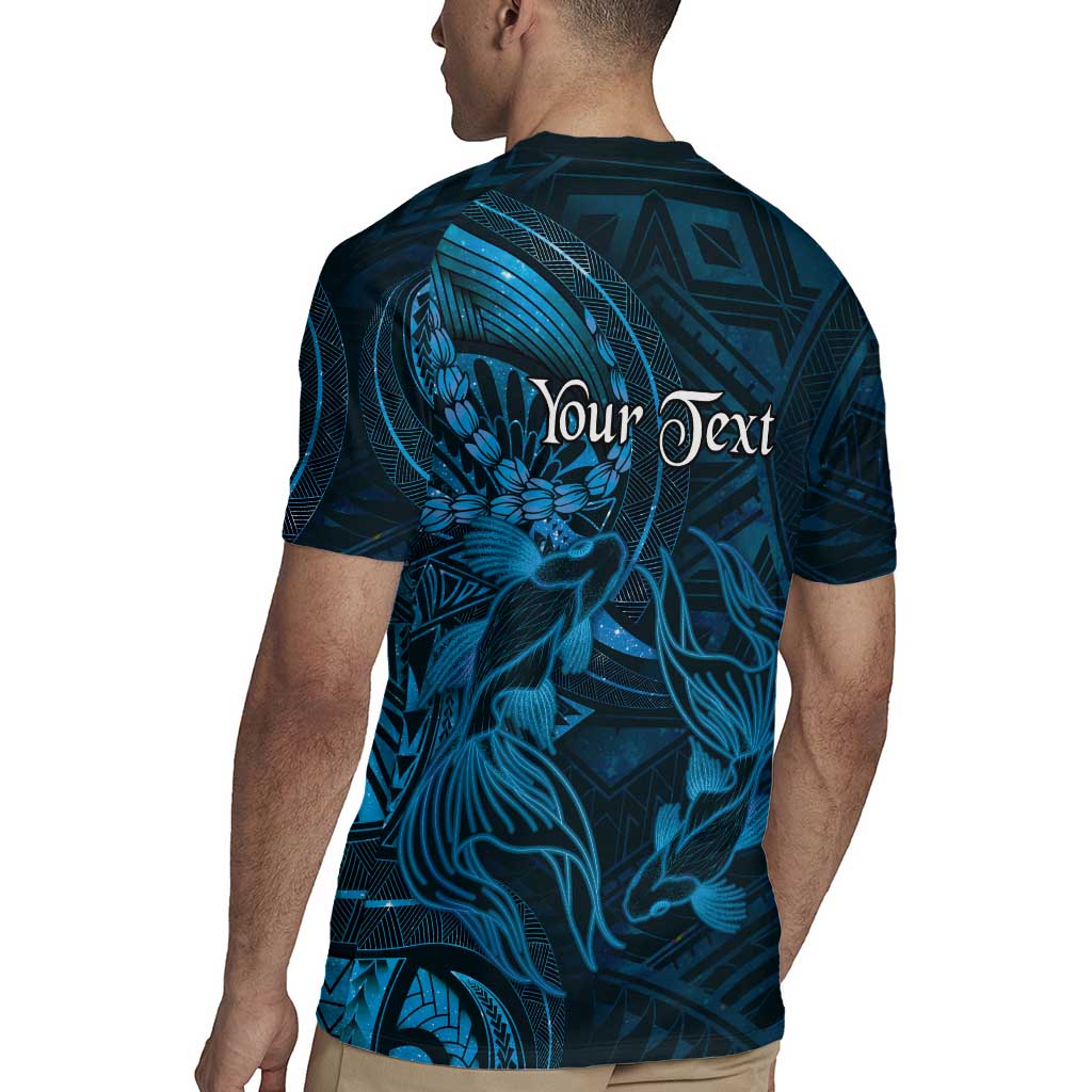 Personalised Polynesia Zodiac Pisces Rugby Jersey Galaxy Polynesian Pattern Chest Tattoo Style
