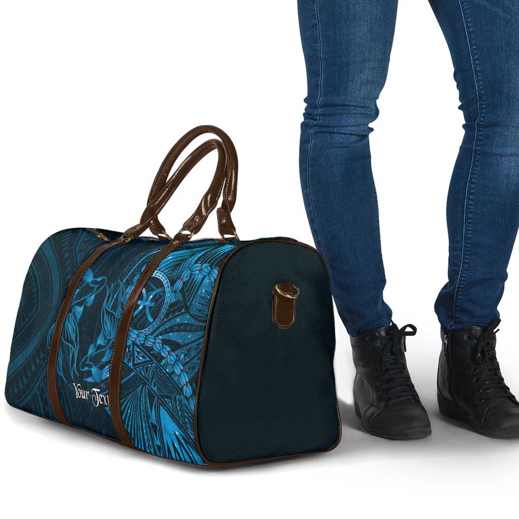 Personalised Polynesia Zodiac Pisces Travel Bag Galaxy Polynesian Pattern Chest Tattoo Style