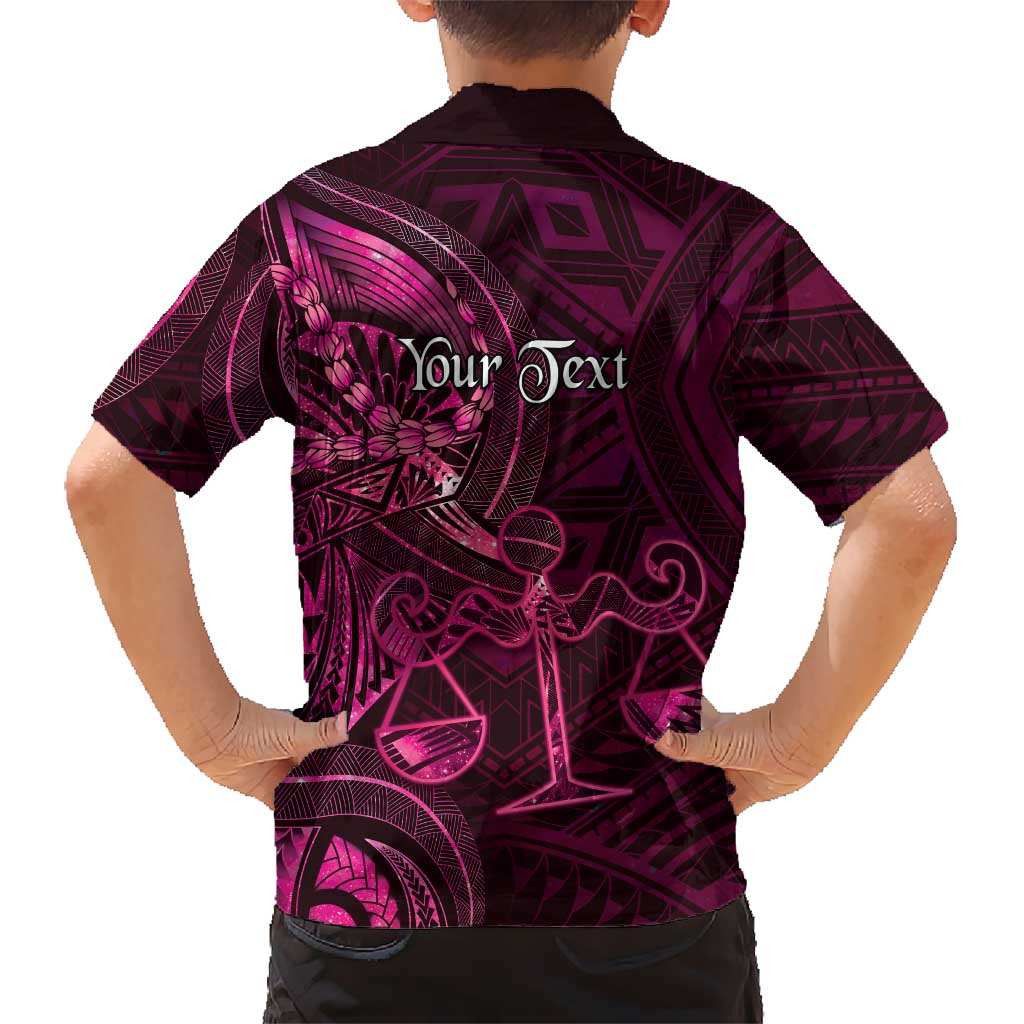 Personalised Polynesia Zodiac Libra Family Matching Long Sleeve Bodycon Dress and Hawaiian Shirt Galaxy Polynesian Pattern Chest Tattoo Style LT14 - Polynesian Pride