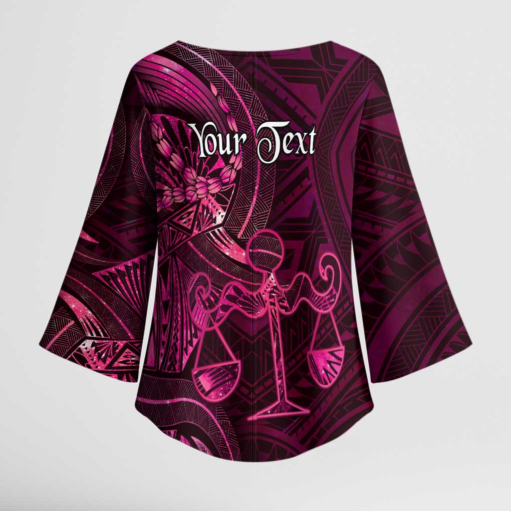 Personalised Polynesia Zodiac Libra Kimono Sleeve Blouse Galaxy Polynesian Pattern Chest Tattoo Style LT14 - Polynesian Pride