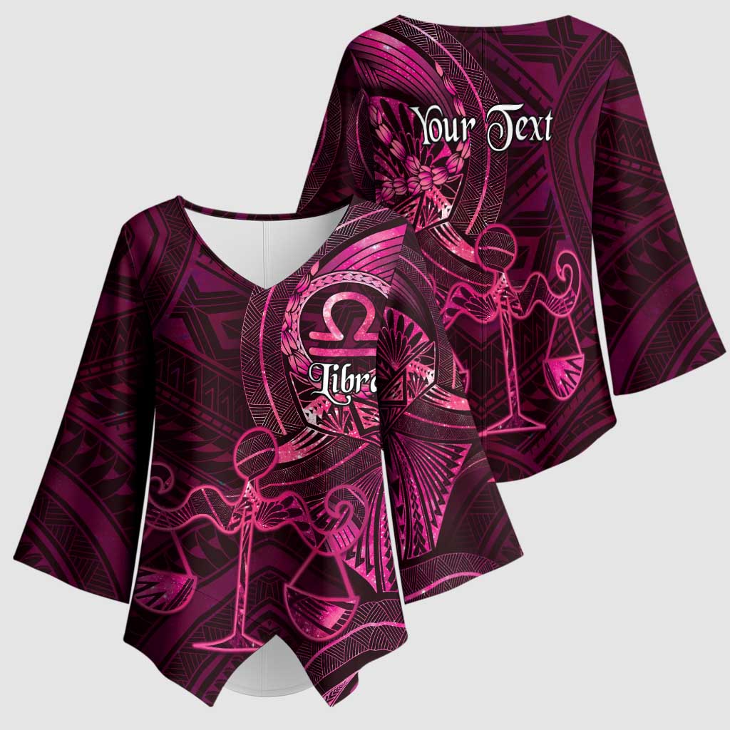 Personalised Polynesia Zodiac Libra Kimono Sleeve Blouse Galaxy Polynesian Pattern Chest Tattoo Style LT14 - Polynesian Pride