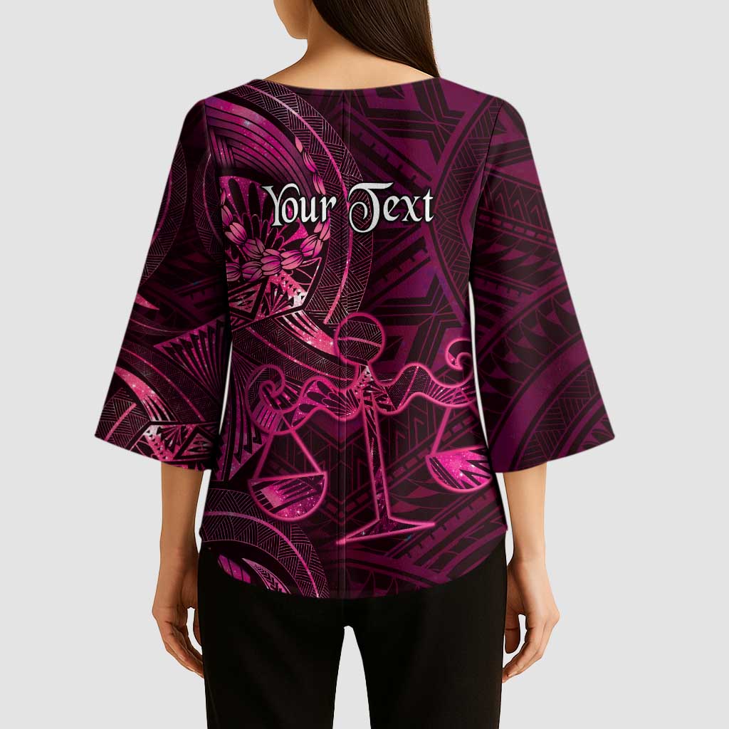 Personalised Polynesia Zodiac Libra Kimono Sleeve Blouse Galaxy Polynesian Pattern Chest Tattoo Style LT14 - Polynesian Pride