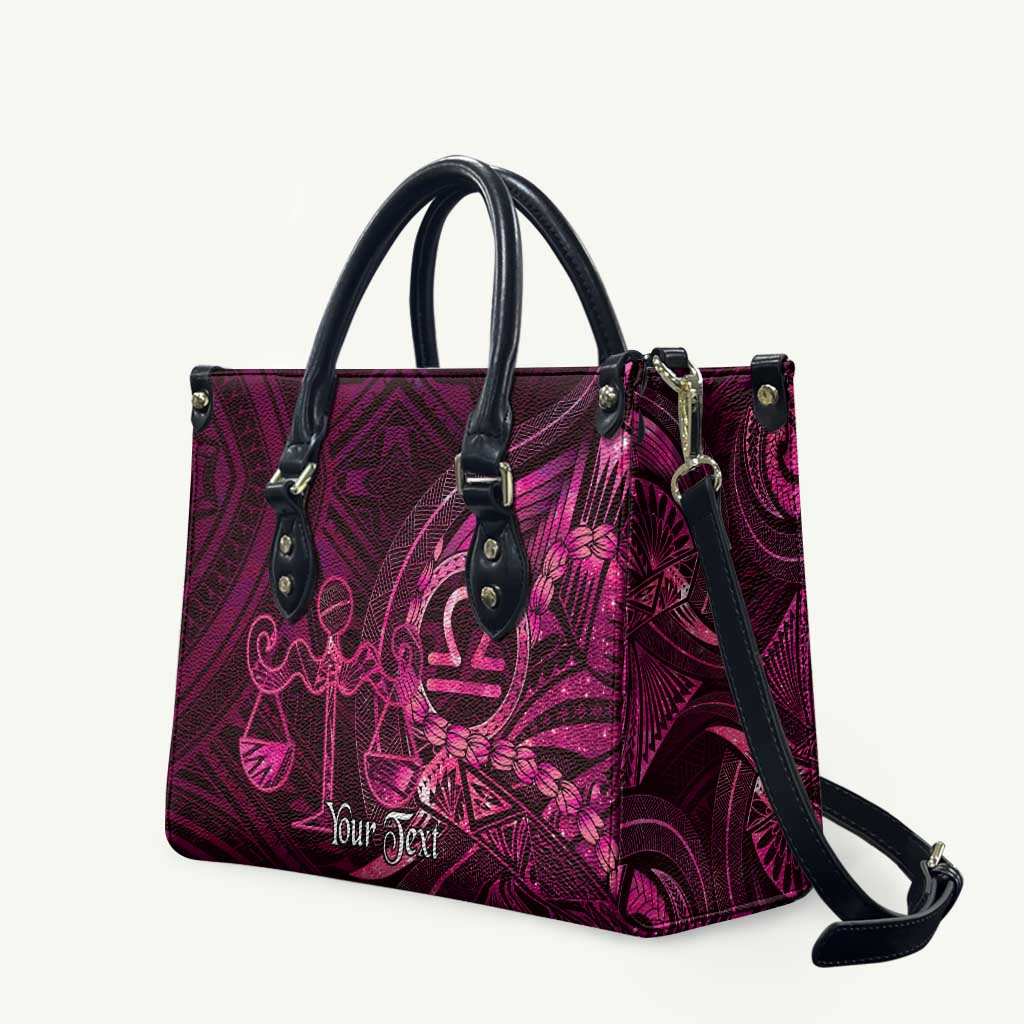 Personalised Polynesia Zodiac Libra Leather Bag Galaxy Polynesian Pattern Chest Tattoo Style