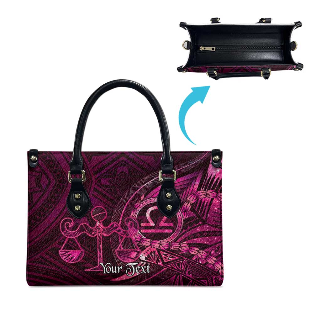Personalised Polynesia Zodiac Libra Leather Bag Galaxy Polynesian Pattern Chest Tattoo Style