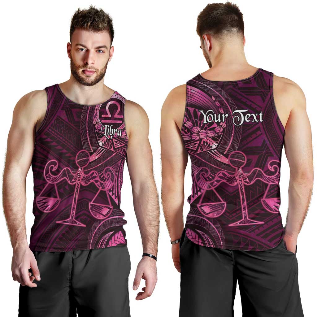 Personalised Polynesia Zodiac Libra Men Tank Top Galaxy Polynesian Pattern Chest Tattoo Style LT14 - Polynesian Pride