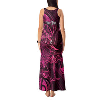 Personalised Polynesia Zodiac Libra Tank Maxi Dress Galaxy Polynesian Pattern Chest Tattoo Style
