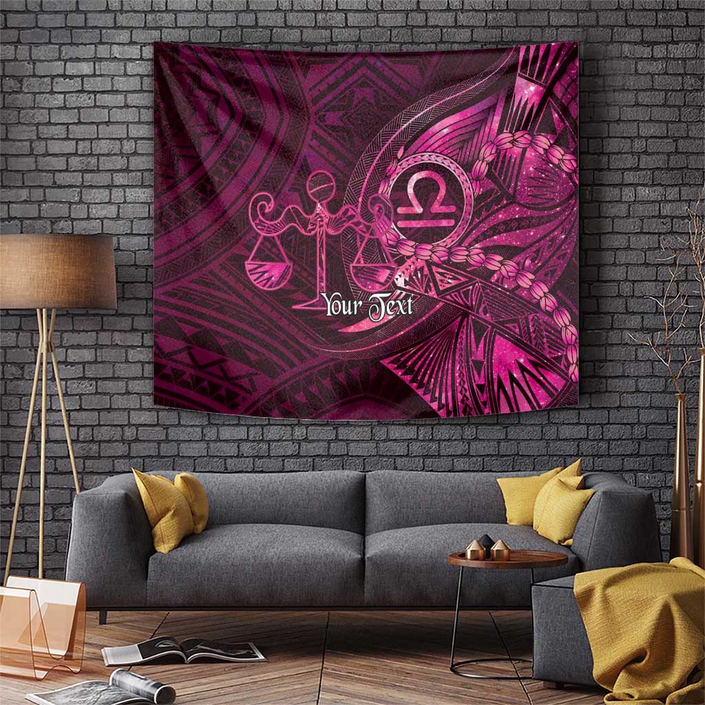 Personalised Polynesia Zodiac Libra Tapestry Galaxy Polynesian Pattern Chest Tattoo Style