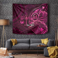 Personalised Polynesia Zodiac Libra Tapestry Galaxy Polynesian Pattern Chest Tattoo Style
