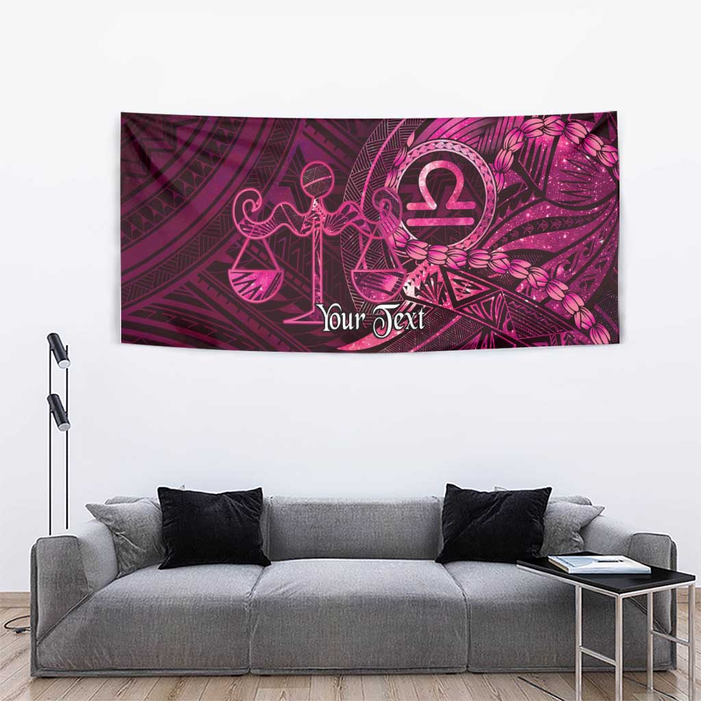 Personalised Polynesia Zodiac Libra Tapestry Galaxy Polynesian Pattern Chest Tattoo Style