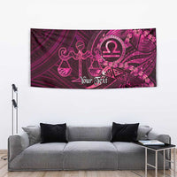Personalised Polynesia Zodiac Libra Tapestry Galaxy Polynesian Pattern Chest Tattoo Style