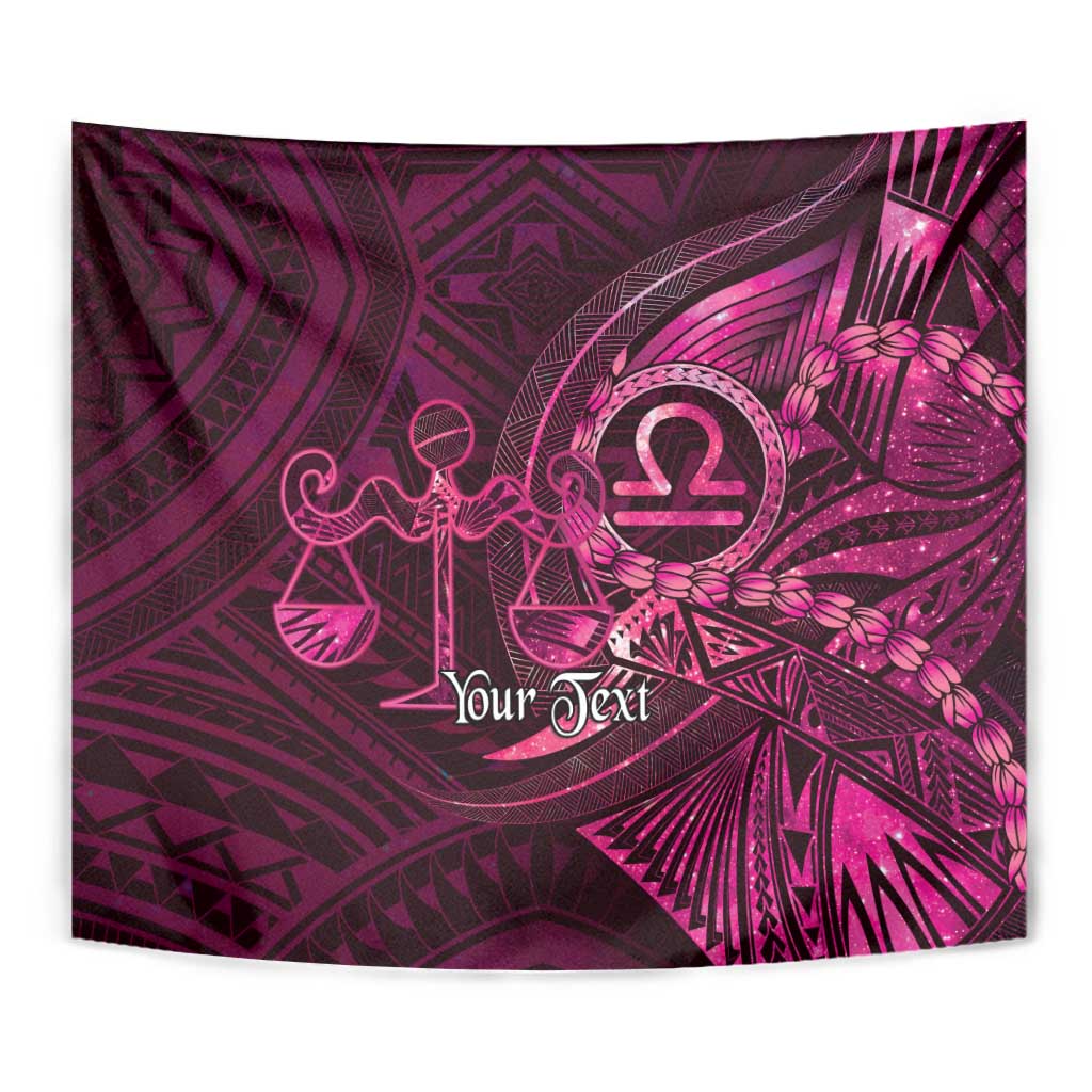 Personalised Polynesia Zodiac Libra Tapestry Galaxy Polynesian Pattern Chest Tattoo Style