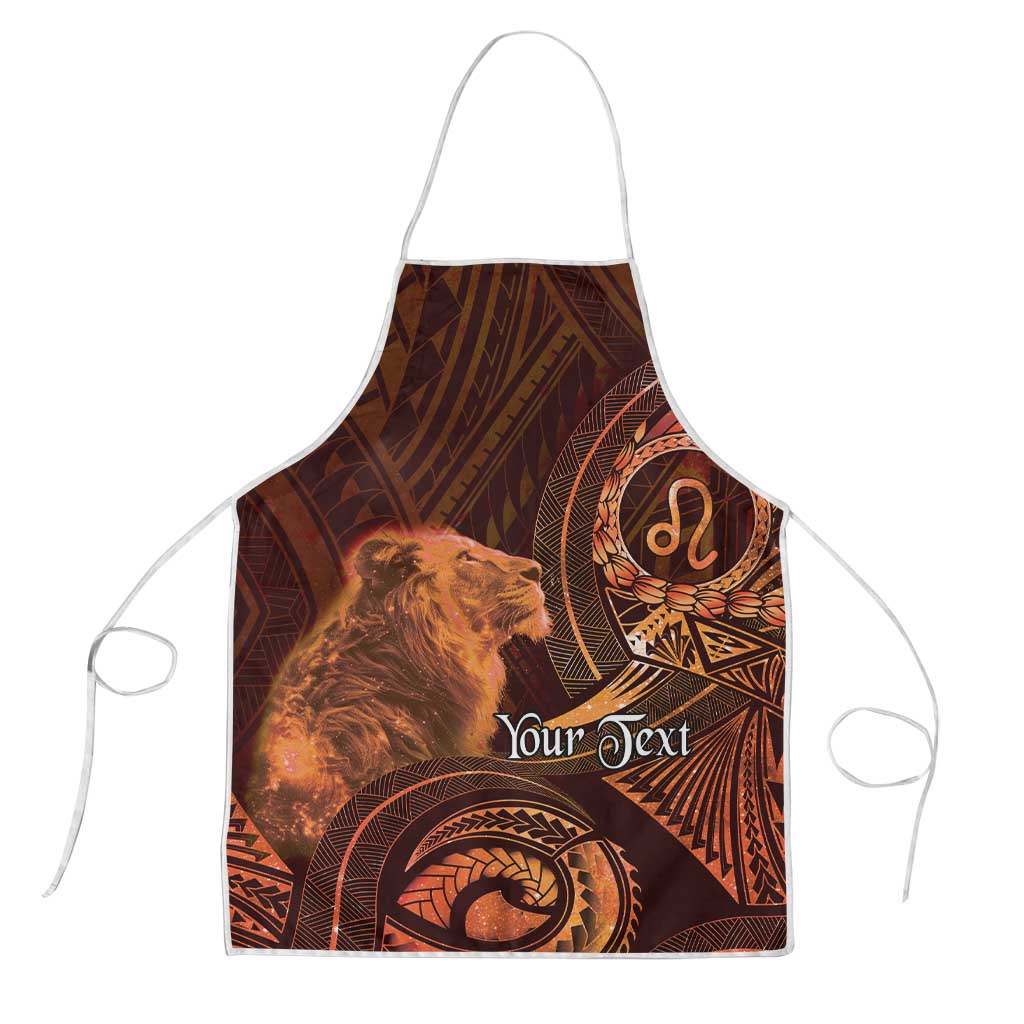 Personalised Polynesia Zodiac Leo Apron Galaxy Polynesian Pattern Chest Tattoo Style