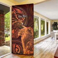 Personalised Polynesia Zodiac Leo Door Cover Galaxy Polynesian Pattern Chest Tattoo Style