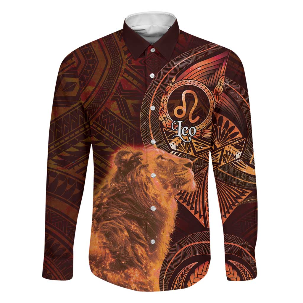 Personalised Polynesia Zodiac Leo Family Matching Short Sleeve Bodycon Dress and Hawaiian Shirt Galaxy Polynesian Pattern Chest Tattoo Style