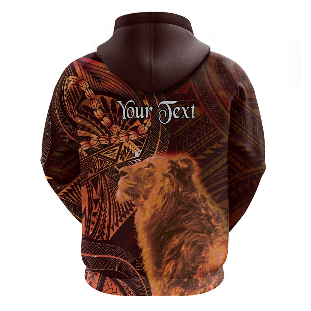 Personalised Polynesia Zodiac Leo Hoodie Galaxy Polynesian Pattern Chest Tattoo Style LT14 - Polynesian Pride
