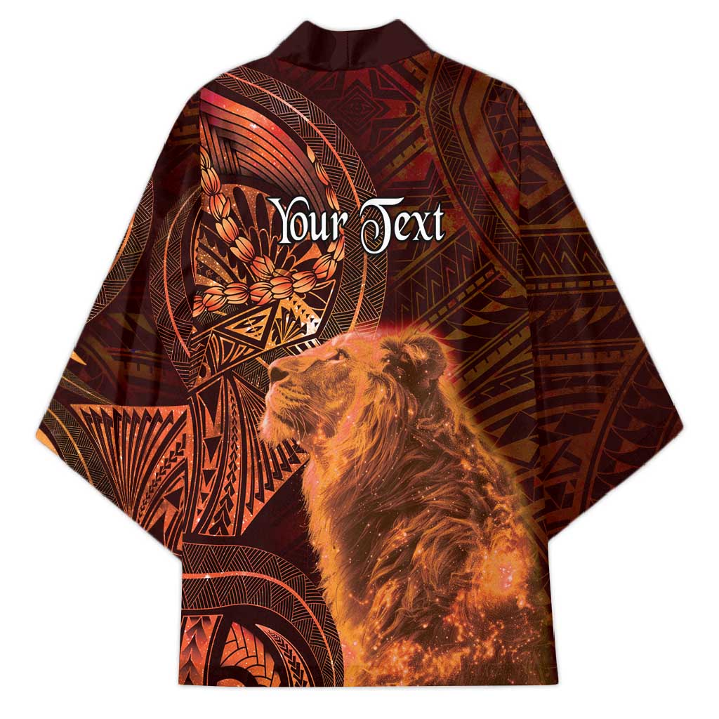Personalised Polynesia Zodiac Leo Kimono Galaxy Polynesian Pattern Chest Tattoo Style