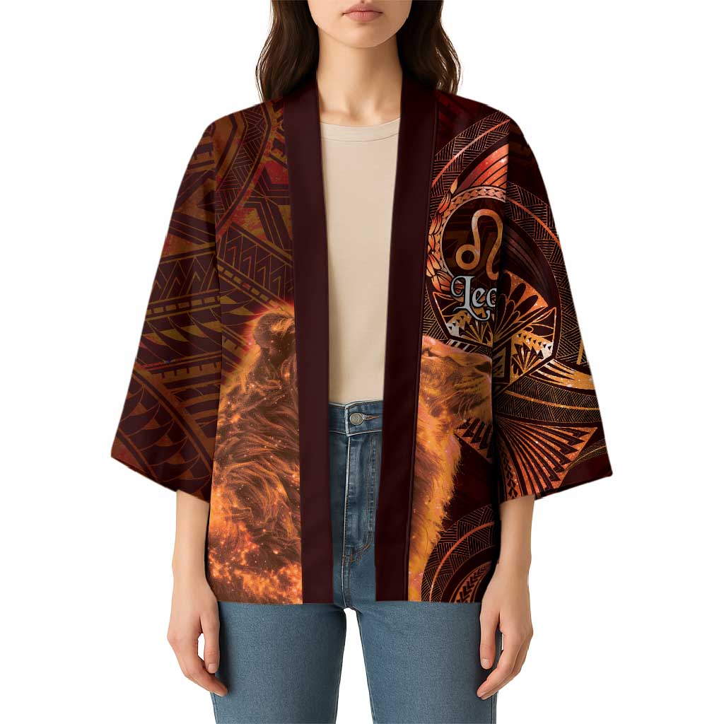 Personalised Polynesia Zodiac Leo Kimono Galaxy Polynesian Pattern Chest Tattoo Style
