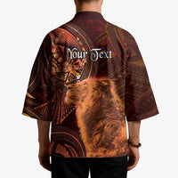 Personalised Polynesia Zodiac Leo Kimono Galaxy Polynesian Pattern Chest Tattoo Style