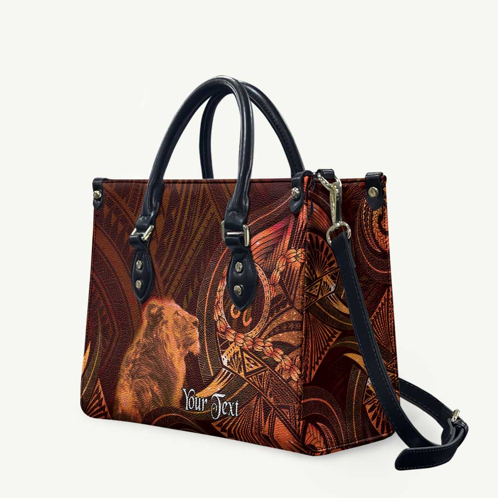 Personalised Polynesia Zodiac Leo Leather Bag Galaxy Polynesian Pattern Chest Tattoo Style