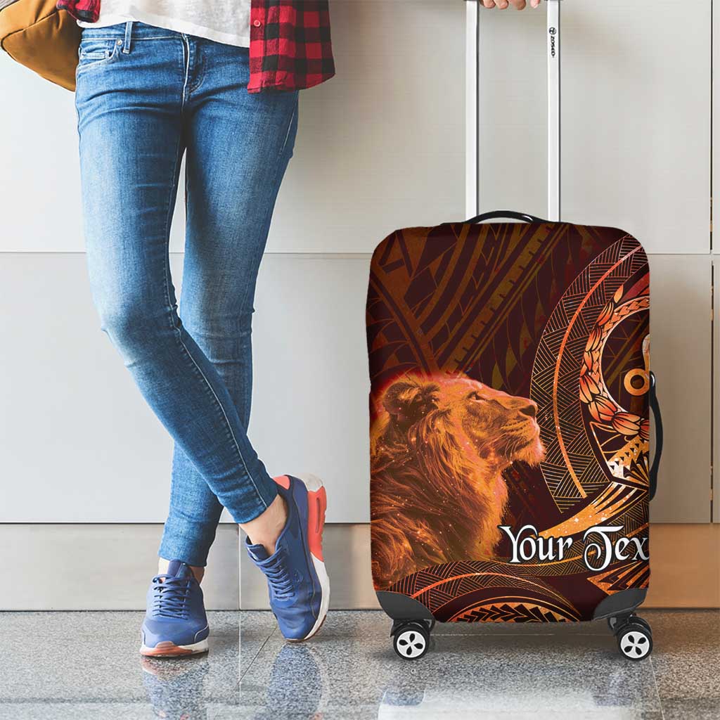 Personalised Polynesia Zodiac Leo Luggage Cover Galaxy Polynesian Pattern Chest Tattoo Style LT14 - Polynesian Pride