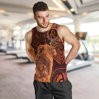 Personalised Polynesia Zodiac Leo Men Tank Top Galaxy Polynesian Pattern Chest Tattoo Style