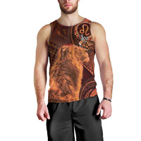 Personalised Polynesia Zodiac Leo Men Tank Top Galaxy Polynesian Pattern Chest Tattoo Style
