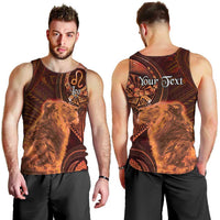 Personalised Polynesia Zodiac Leo Men Tank Top Galaxy Polynesian Pattern Chest Tattoo Style