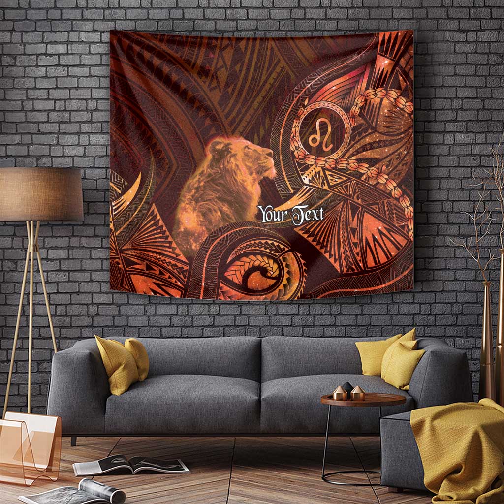 Personalised Polynesia Zodiac Leo Tapestry Galaxy Polynesian Pattern Chest Tattoo Style