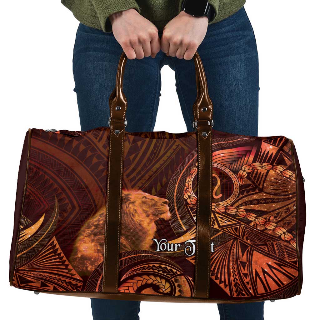 Personalised Polynesia Zodiac Leo Travel Bag Galaxy Polynesian Pattern Chest Tattoo Style