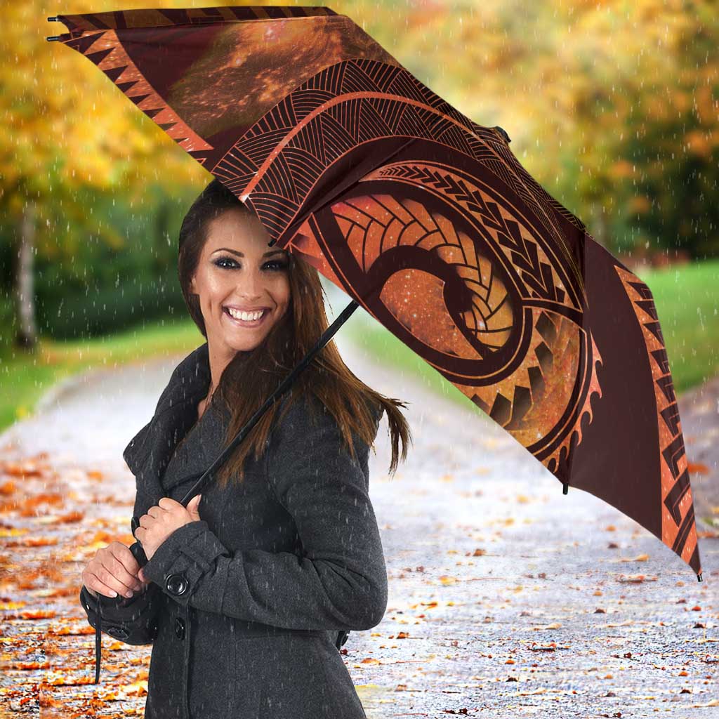 Personalised Polynesia Zodiac Leo Umbrella Galaxy Polynesian Pattern Chest Tattoo Style