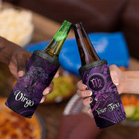 Personalised Polynesia Zodiac Virgo 4 in 1 Can Cooler Tumbler Galaxy Polynesian Pattern Chest Tattoo Style