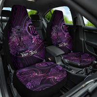 Personalised Polynesia Zodiac Virgo Car Seat Cover Galaxy Polynesian Pattern Chest Tattoo Style
