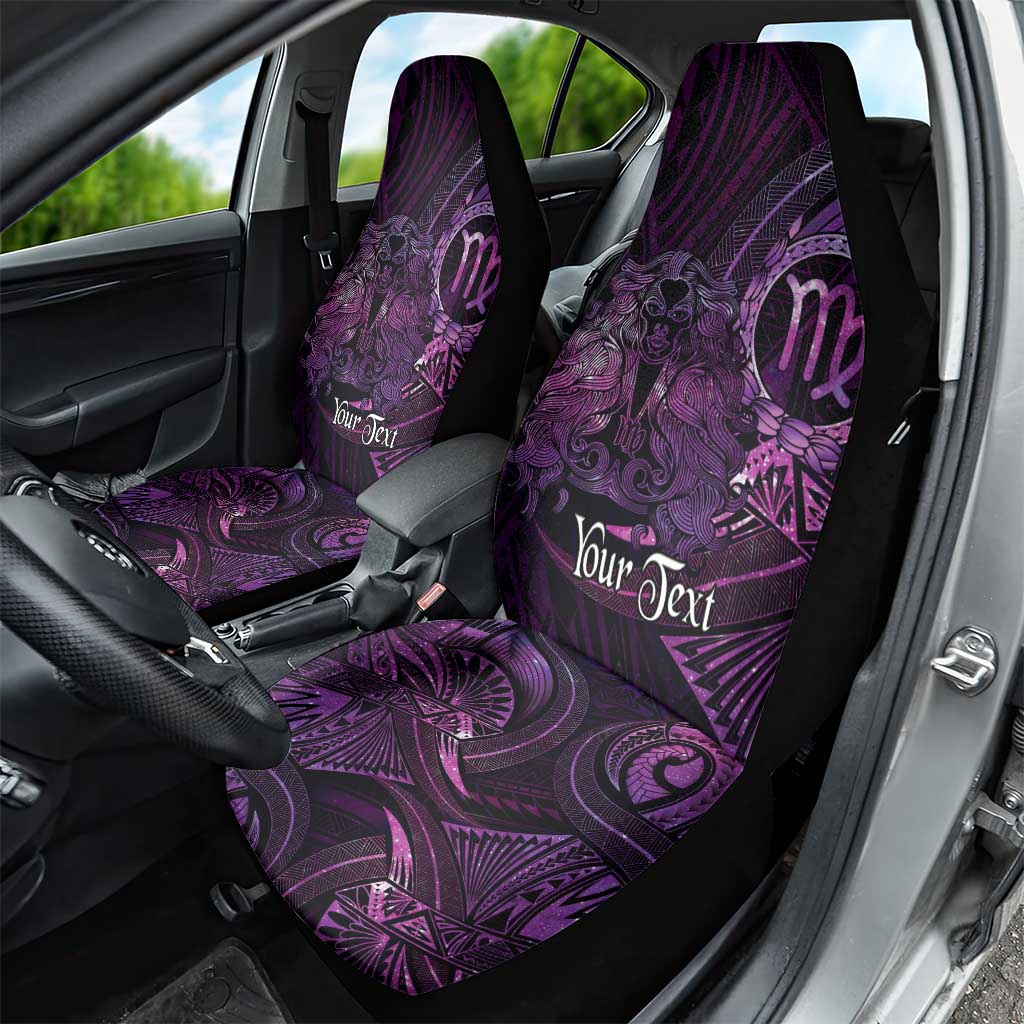 Personalised Polynesia Zodiac Virgo Car Seat Cover Galaxy Polynesian Pattern Chest Tattoo Style