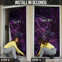 Personalised Polynesia Zodiac Virgo Door Cover Galaxy Polynesian Pattern Chest Tattoo Style