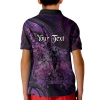 Personalised Polynesia Zodiac Virgo Kid Polo Shirt Galaxy Polynesian Pattern Chest Tattoo Style