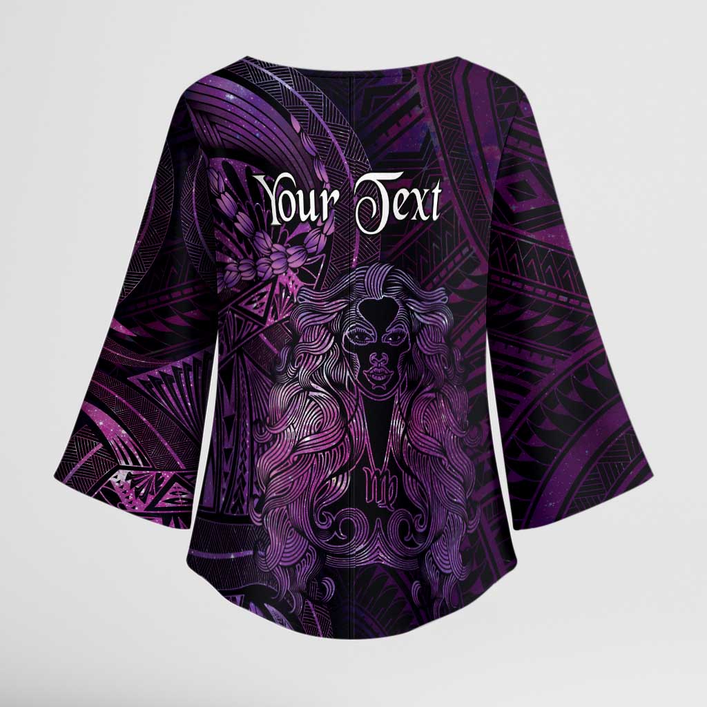 Personalised Polynesia Zodiac Virgo Kimono Sleeve Blouse Galaxy Polynesian Pattern Chest Tattoo Style LT14 - Polynesian Pride
