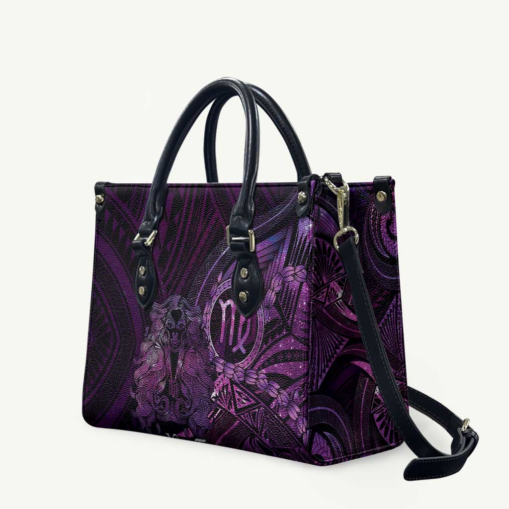 Personalised Polynesia Zodiac Virgo Leather Bag Galaxy Polynesian Pattern Chest Tattoo Style