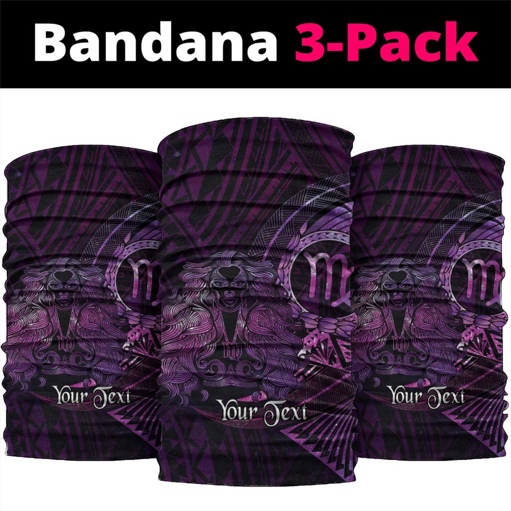 Personalised Polynesia Zodiac Virgo Neck Gaiter Galaxy Polynesian Pattern Chest Tattoo Style