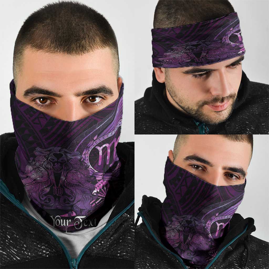 Personalised Polynesia Zodiac Virgo Neck Gaiter Galaxy Polynesian Pattern Chest Tattoo Style