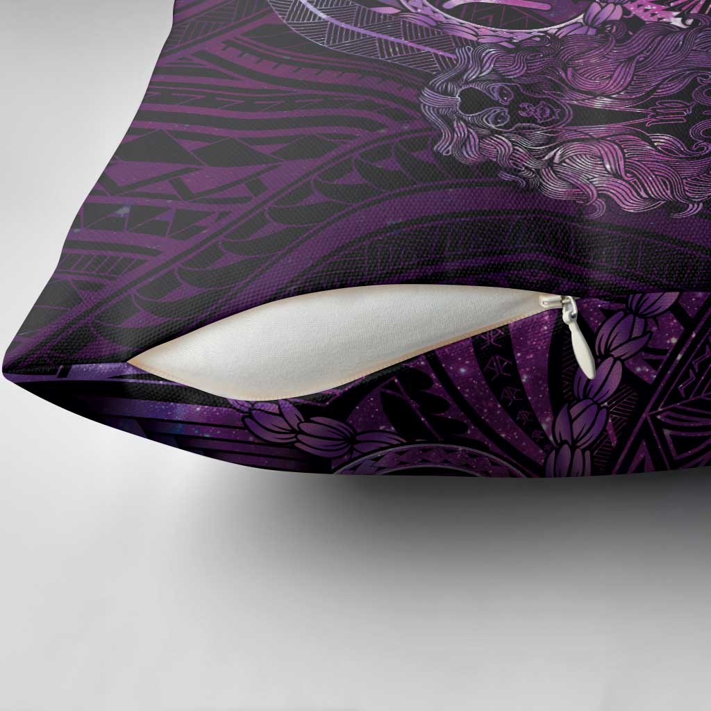 Personalised Polynesia Zodiac Virgo Pillow Cover Galaxy Polynesian Pattern Chest Tattoo Style