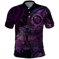 Personalised Polynesia Zodiac Virgo Polo Shirt Galaxy Polynesian Pattern Chest Tattoo Style
