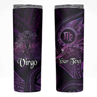 Personalised Polynesia Zodiac Virgo Skinny Tumbler Galaxy Polynesian Pattern Chest Tattoo Style