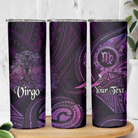Personalised Polynesia Zodiac Virgo Skinny Tumbler Galaxy Polynesian Pattern Chest Tattoo Style