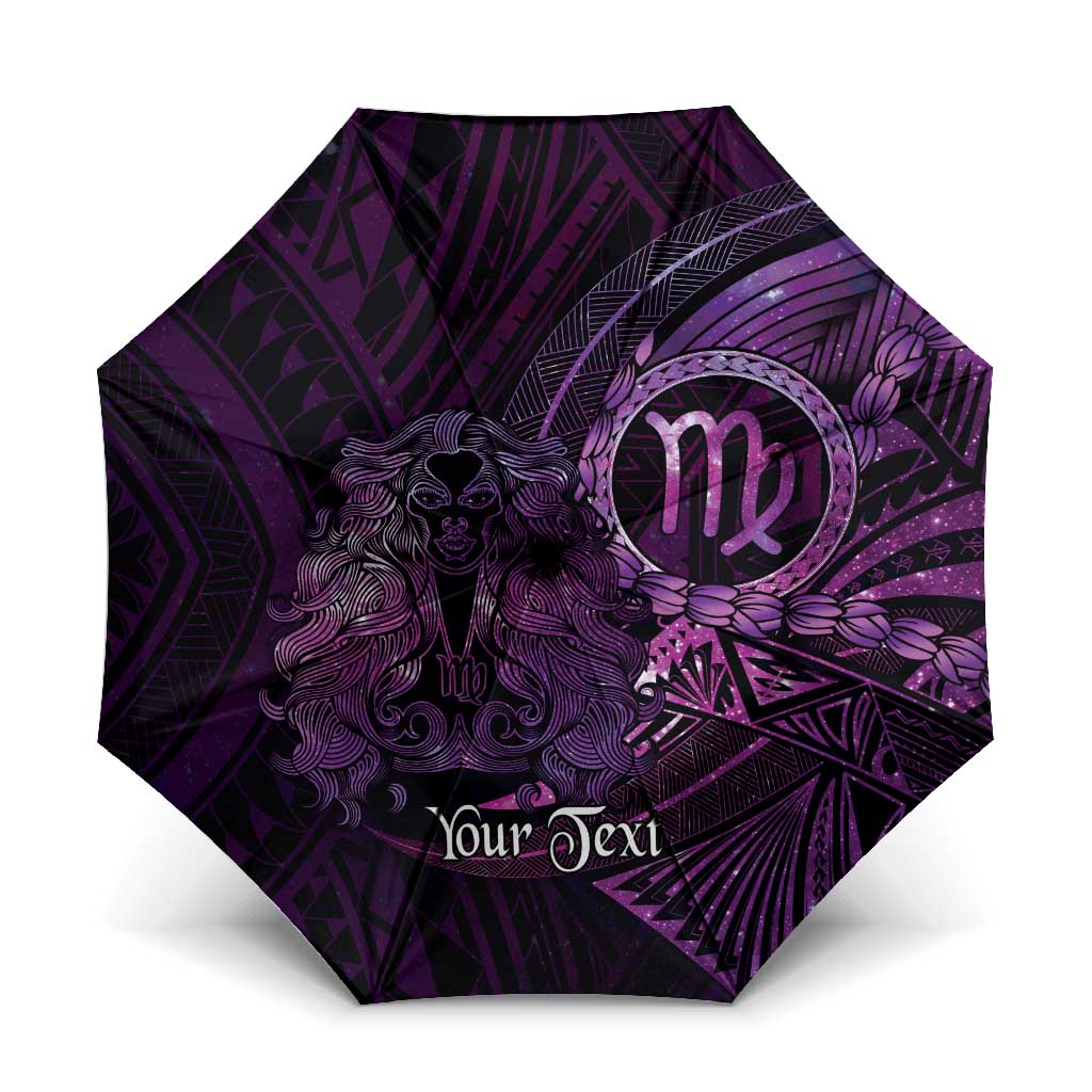 Personalised Polynesia Zodiac Virgo Umbrella Galaxy Polynesian Pattern Chest Tattoo Style