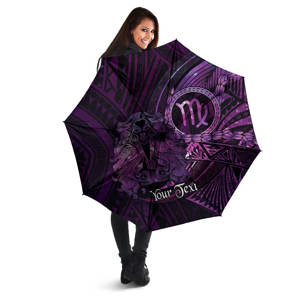 Personalised Polynesia Zodiac Virgo Umbrella Galaxy Polynesian Pattern Chest Tattoo Style