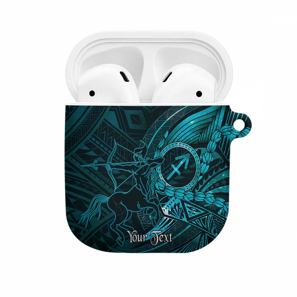Personalised Polynesia Zodiac Sagittarius AirPods Case Galaxy Polynesian Pattern Chest Tattoo Style